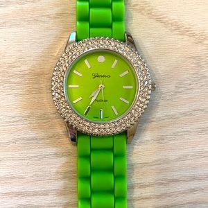 This is a Geneva platinum stainless steel watch